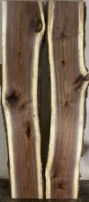  2 live edge black Walnut Boards Kiln dried and planed 1  x7.5-9.5  x47  