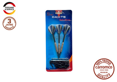 Carromco Softdart Set S   3 Dartpfeile mit Ersatzspitzen, 16 g Softdarts in Blau