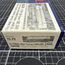3/26' Old Timer Ho Log Cars #1500 Roundhouse model Train New Metal Underframe