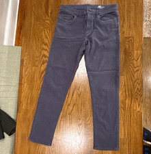 Faherty Men’s Gray Stretch Terry 34x30 5-Pocket Pants