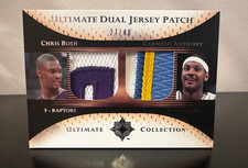 2005-06 Ultimate Collection Dual Jersey Patch Carmelo Anthony &amp; Chris Bosh /40