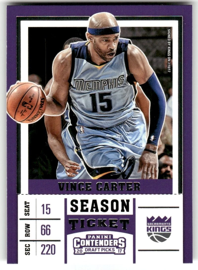 Vince Carter - 2017 Panini Contenders Draft Picks Basketball - Sacramento Kings