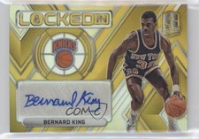 2017 Panini Spectra Locked In Gold Prizm /10 Bernard King #LI-BKG Auto HOF 08fz