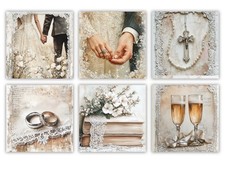 Wedding beige card toppers for Cardmaking & Scrapbooking, Ephemera, Gift Tags