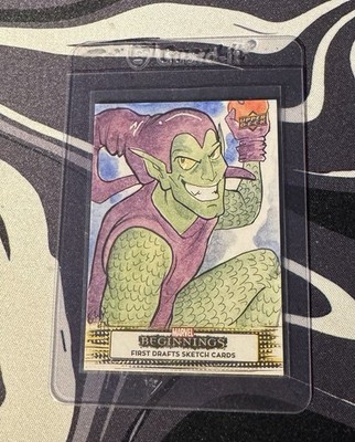 Pack Pristine, RARE, Green Goblin 1/1 Sketch Card Marvel Beginnings Vol. 1