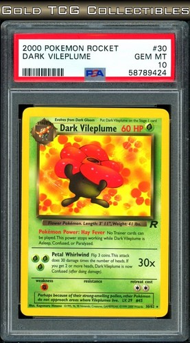 Dark Vileplume (Unlimited) graded PSA 10 for sale on eBay