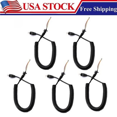 5Pcs HMN3596A Mic Cable For Motorola GM300 SM50 M1225 GM950 GM3188 GM3688 Radio
