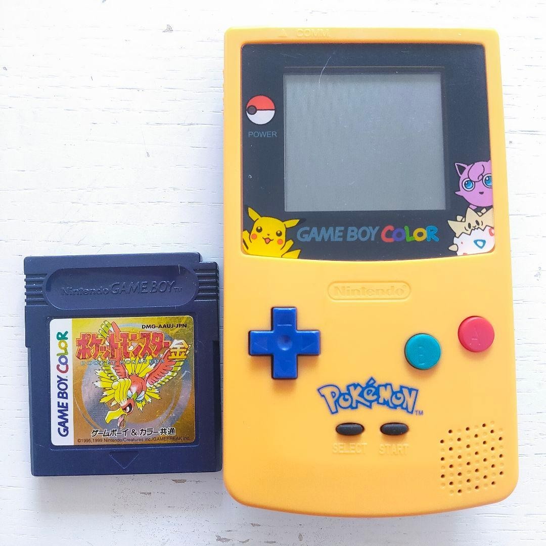 Nintendo Game Boy Color Pokemon Gold Console Set Tested Working Save OK Japan