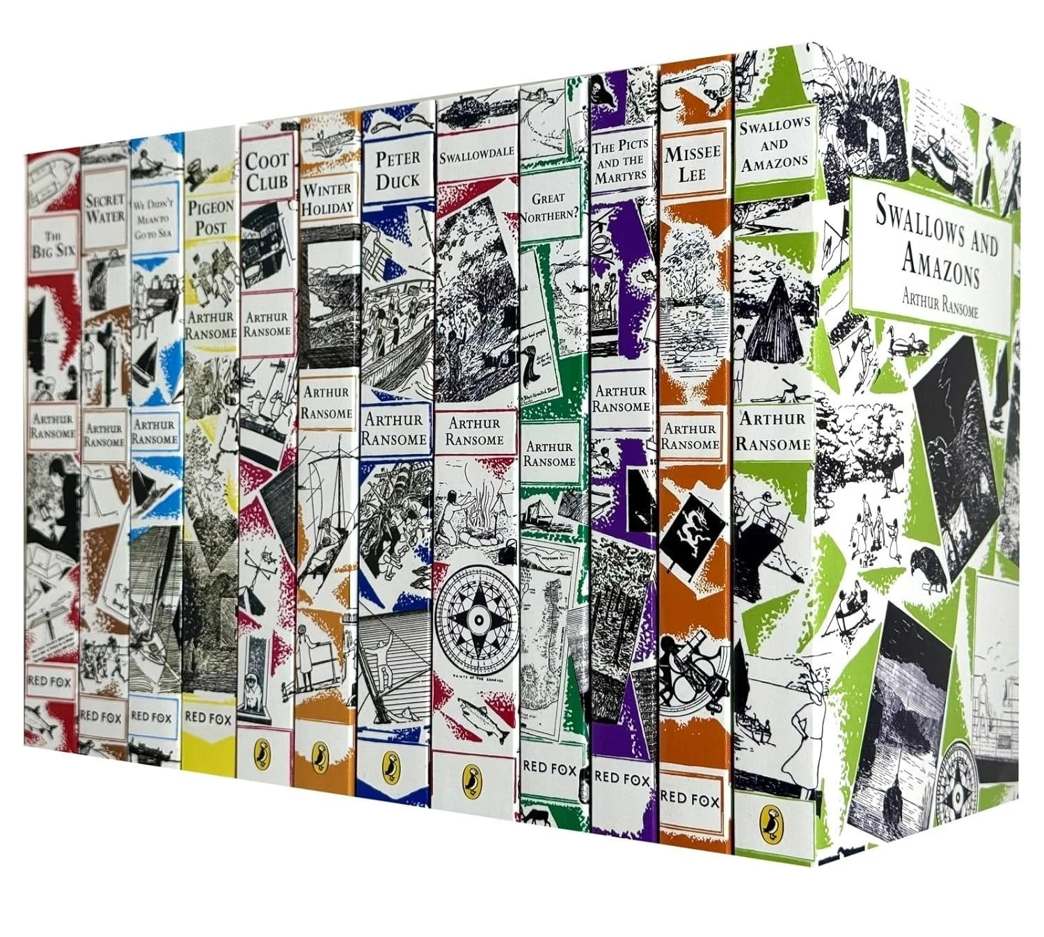 Swallows and Amazons Collection 12 Books Set by Arthur Ransome Peter Duck,Winter