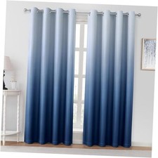 Ombre Blackout Curtains 52 X 84 Inch Length 52"W x 84"L Pack of 2 Navy Blue