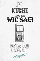 Holzschild 30X20 Cm Die KüChe Sieht Aus Wie Sau! Deko Geschenk Holz Schild