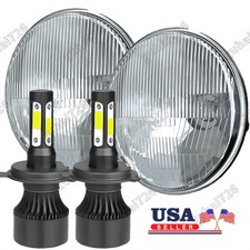 7 Round Glass Headlight Lamp Hilow Beam Fits H4 Led Hid Halogen Bulbs 7 Round Glass Headlight Lamp Hilow Beam Fits H4 Led Hid Halogen Bulbs