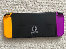 Nintendo Switch OLED Model HEG-001 Handheld Console w/ Purple & Oregon Joy Cons