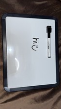 Pen Gear Dry Erase Board Framed Rectangle Metal Memo Notes White/Black
