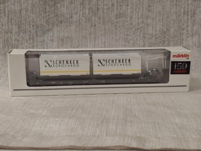 Marklin 47041 Ho Scale Flat Car w/ SCHENKER Euro Cargo Container Load in Box