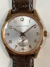 Hamilton Jazzmaster Small Seconds Watch 39mm Leather Sapphire Silver Dial