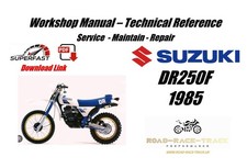 Suzuki DR250F DR250 F Service Repair Workshop Manual  1985