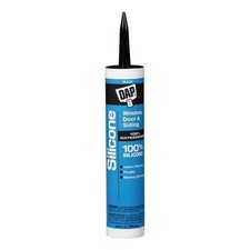Dap Silicone Sealant, 9.8 oz, Cartridge, Black, Silicone Base, Window, Door 