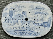 Blue & White drainer Italian scene of the Gate of Sebastian, circa 1825 rare.