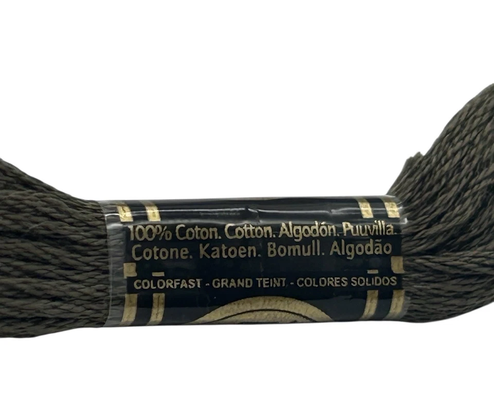 10 Skeins DMC Cotton Embroidery Floss Vy Dk Brown Gray 3021 France 8.7y Each NEW - Image 4 of 4