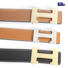Belt Men Top Quality Genuine Luxury Leather Belts Buckle H for Jeans Waistband