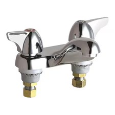 Chicago Faucet 802-Ve64-1000Ab Manual Low Arc Bathroom Faucet, 8" Mount,