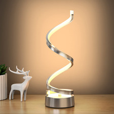 Nu r Nur Infinity Spiral Led Table Lamp Dimmable Metallic Bedside Lamp Touch