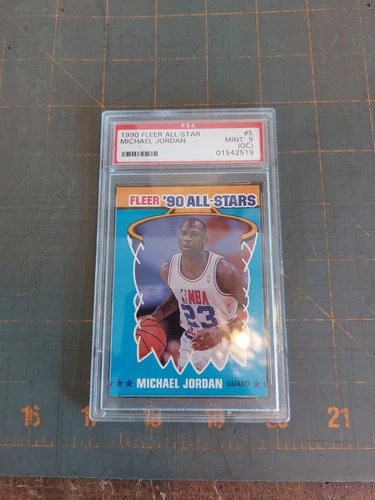 1990 Fleer All Stars MICHAEL JORDAN Basketball Card #5 PSA 9 OC Off Center MINT