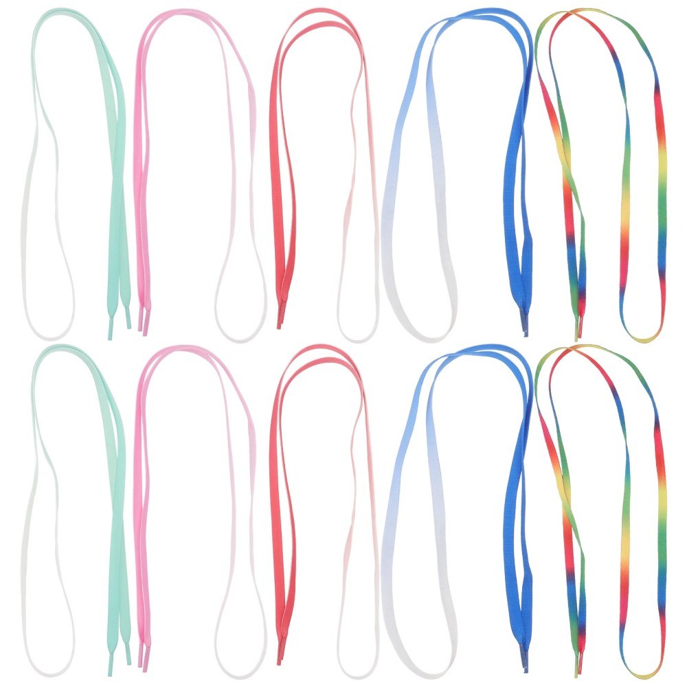 APL 5 paia lacci in tela colore sfumato uomo bianco scarpe cinturino moda