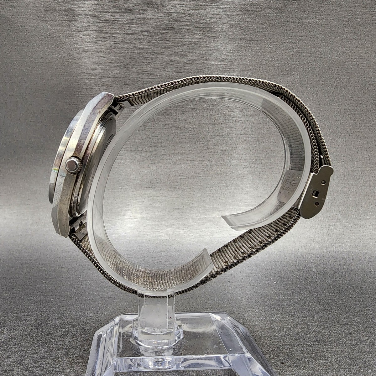 Seiko Type II Watch Men 35mm Silver Dial Silver Tone Daydate 4316