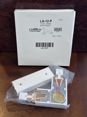 ConTech Lighting - LA-12-P, 3 Way Joiner - White Finish 