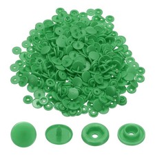 Broches plásticos T5 sin costura (verde esmeralda) 100pcs, resina brillante