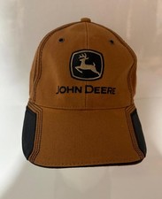 John Deere Embroidered Logo Adjustable Baseball Hat Burnt Orange Mens
