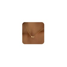 Heart Initial Necklaces for Women 14K Gold Plated Dainty A-Z Letter Pendant - 16