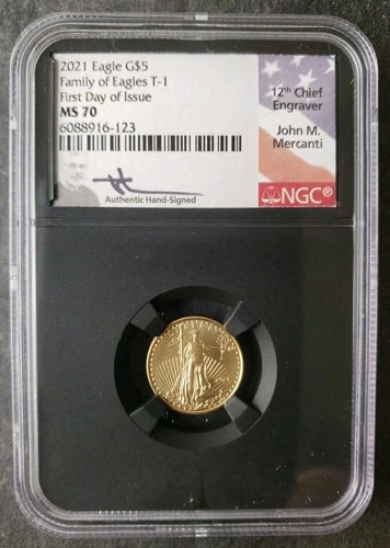 2021 $5 1/10oz Gold American Eagle Type 1 NGC MS70