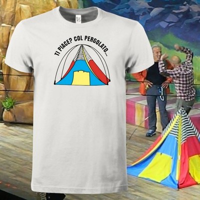 ALDO GIOVANNI E GIACOMO FANS T-SHIRT ''GEFÄLLT ES DIR? PERGOLA KRAGEN...'' CASUAL RETRO