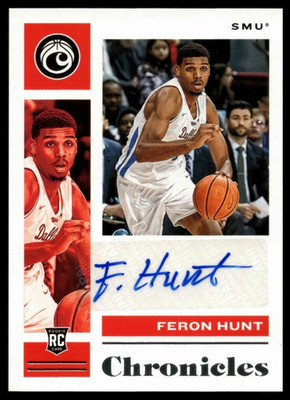 2021-22 Panini Chronicles Draft Picks Rookie Signatures #16 Feron Hunt SMU AU
