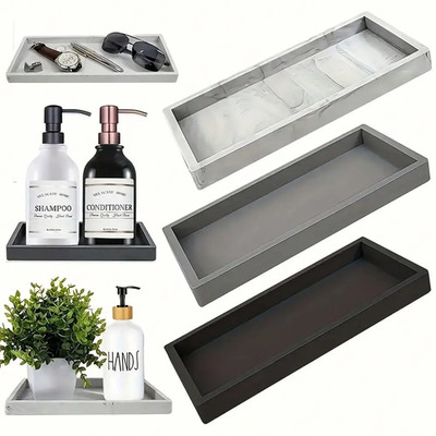 Silikon Badezimmer Tablett Schmuck Make-up Aufbewahrung Organizer für Schminktisch