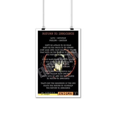 Enigma Return To Innocence Cross Of Changes 2 Lyrics Poster Art Print