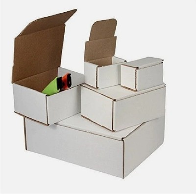 100 - 10x4x2 White Corrugated Shipping Mailer Packing Box Boxes