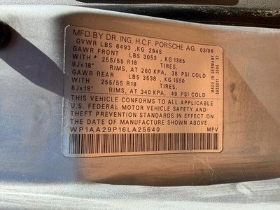 Driver Quarter Glass With Privacy Tint Fits 03-06 08-10 PORSCHE CAYENNE