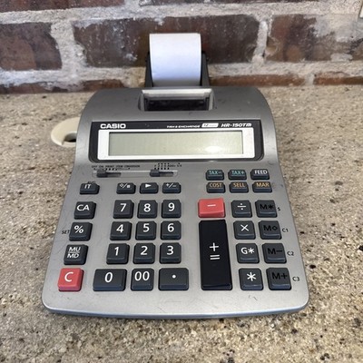 Casio HR-150TM Printing Calculator Tested And Working Tax & Exchange 12 Digits 