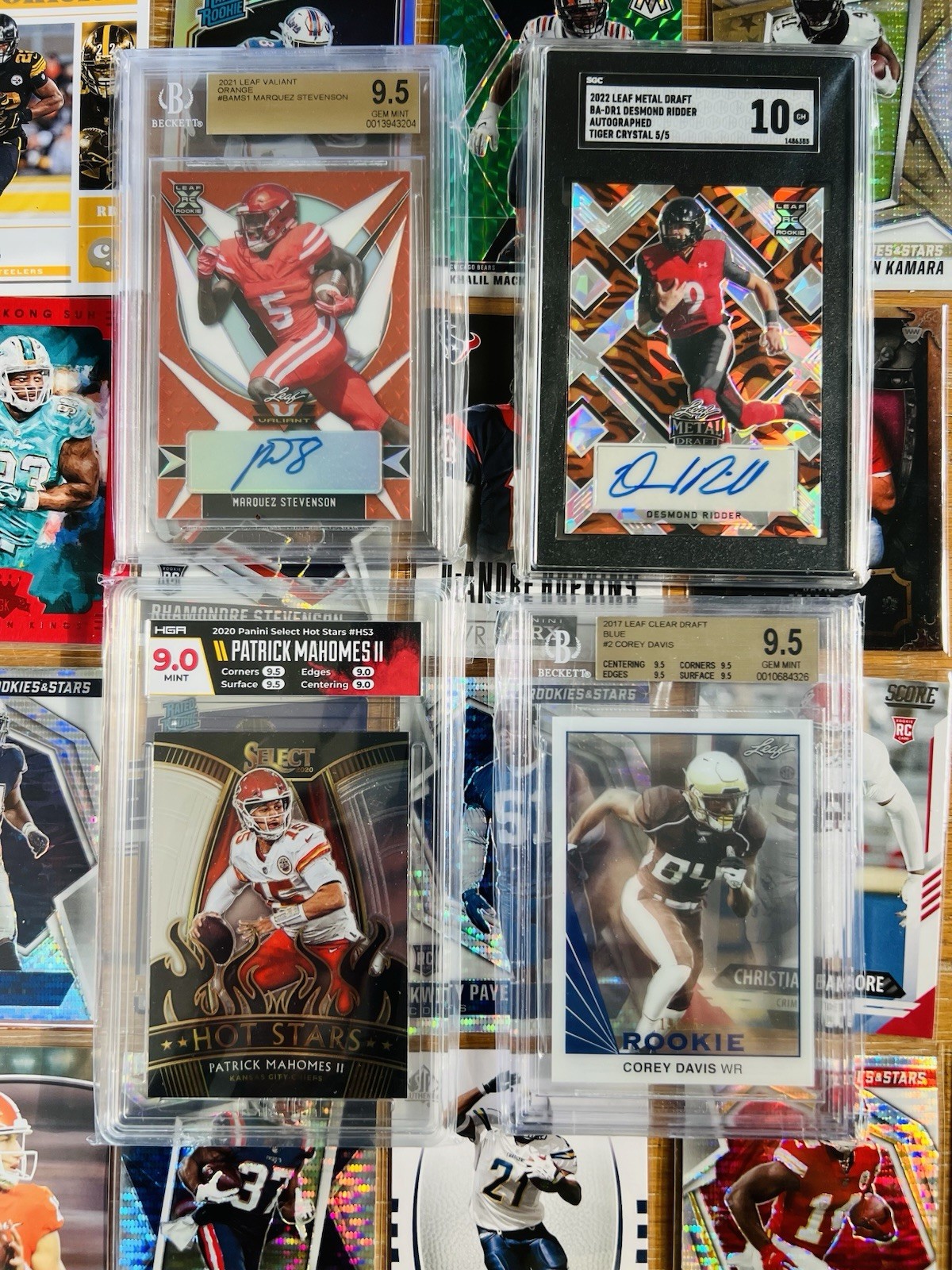 NFL Graded Slab Lot Stars Rookie Auto Serial# Prizm BGS SGC Mahomes view 1