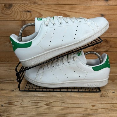 Adidas Turnschuhe Herren Größe UK 9,5 Stan Smith weiß grün Leder Originals Schuhe