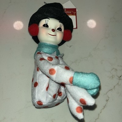 NEW Mr. Christmas Knee Hugger 13  Snowman Teal 2023 Polka Dot Retro Style