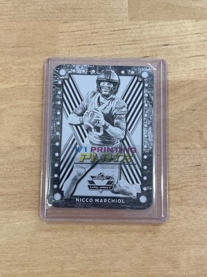 Nicco Marchiol 2025 Leaf Eclectic Football Signature Series 1/1 Printing Plate