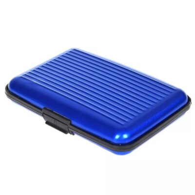Porta Carte Di Credito In Metallo Con Blocco RFID, 2 Pezzi (Rosso E Nero), Custodia Antifurto In Alluminio Per Carte D'Identità - 3