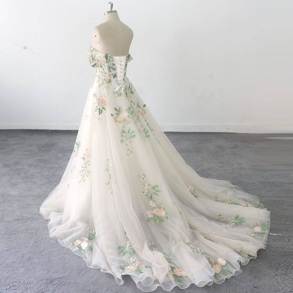 birthday lace dress Champagne Lace Beaded Appliques Quinceanera Dresses Sweet 16 Birthday –  Hebebridal main image 0