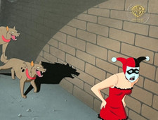 BRUCE TIMM rare HARLEY QUINN & HYENAS cel + OBG Set MAD LOVE Alley BTAS COA CC