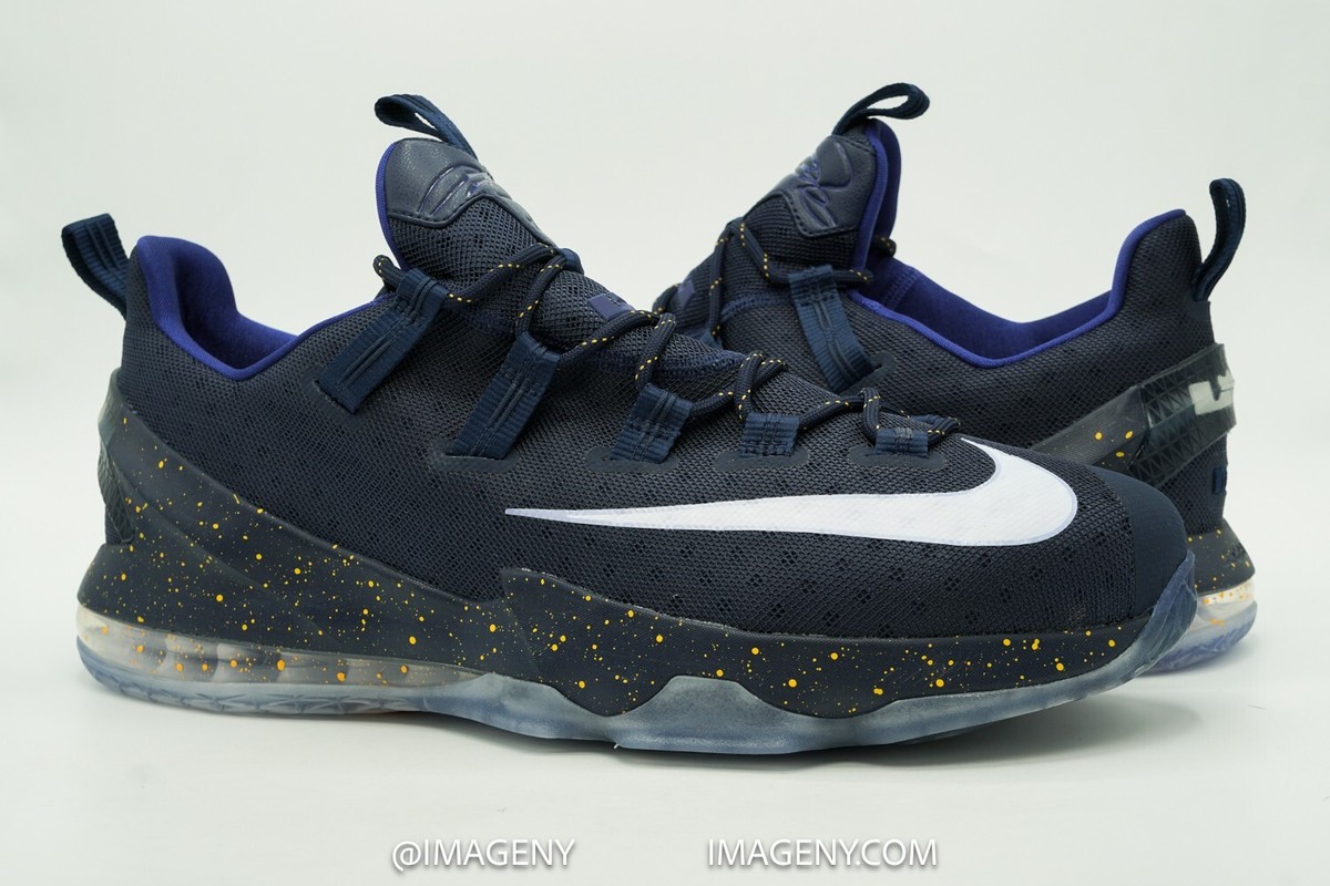 NIKE LEBRON 13 LOW NEW SIZE 16 COLLEGE NAVY WHITE UNIVERSITY GOLD